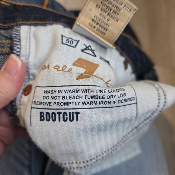 7 For All Mankind Dark Blue Flare Jeans - Picture 12 of 14